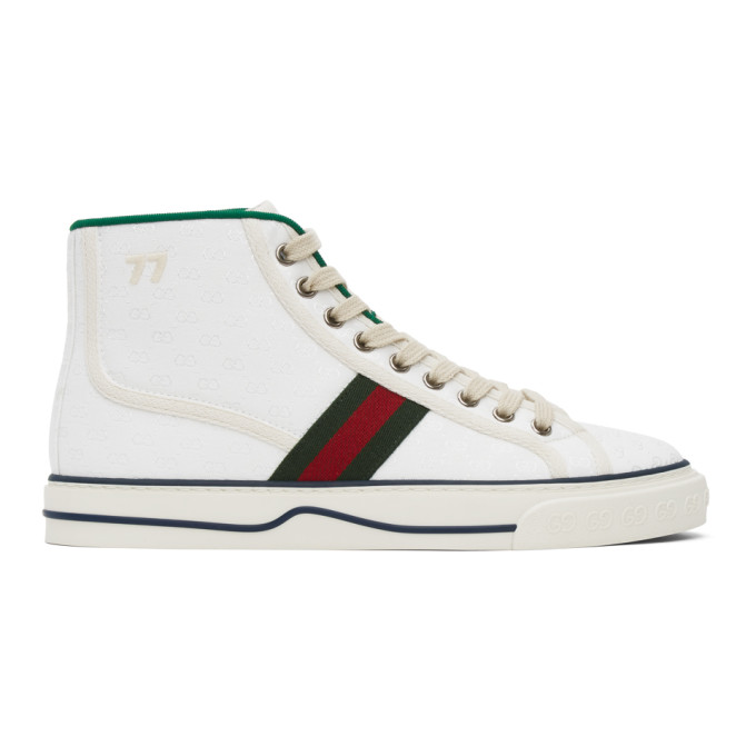 Gucci White Gucci Tennis 1977 High-Top Sneakers