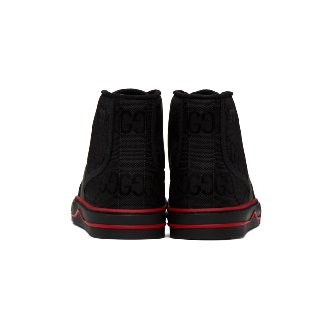 GUCCI GUCCI BLACK GUCCI TENNIS 1977 OFF THE GRID HIGH-TOP SNEAKERS