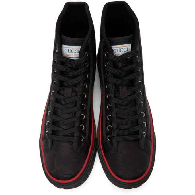 GUCCI GUCCI BLACK GUCCI TENNIS 1977 OFF THE GRID HIGH-TOP SNEAKERS