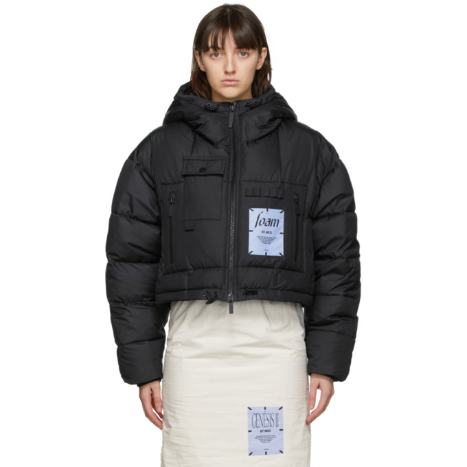 MCQ Black Hooded Puffer Jacket