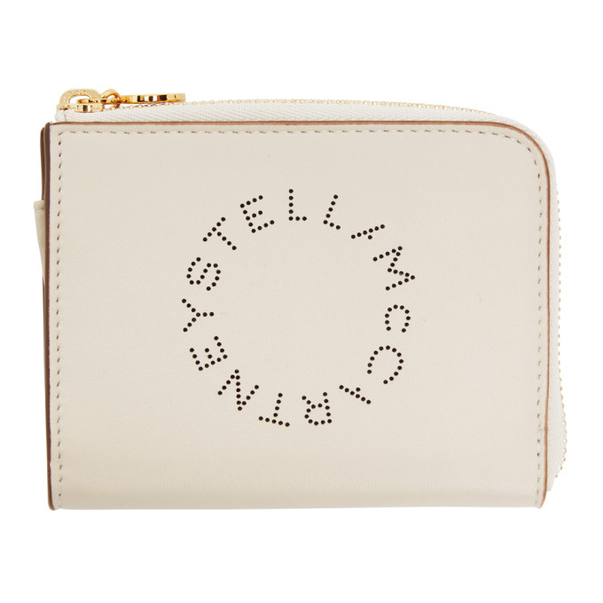 Stella McCartney Off-White Logo Card Holder