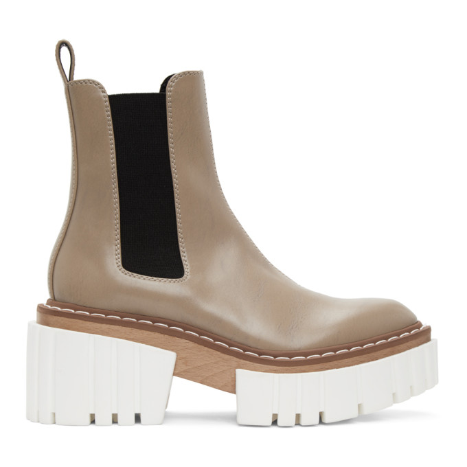 Stella McCartney Beige Emilie Chelsea Boots