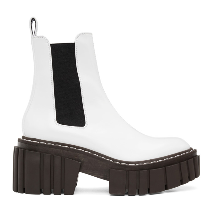 Stella McCartney White Emilie Chelsea Boots