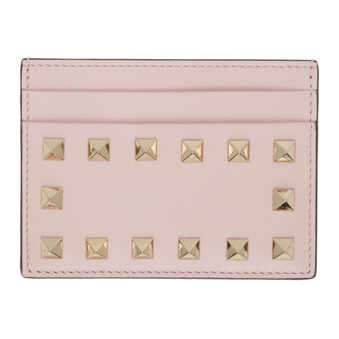 Click to view more detailed imagery on our partner's website Valentino Garavani Valentino Pink Rockstud Card Holder In 16q Pinkqua