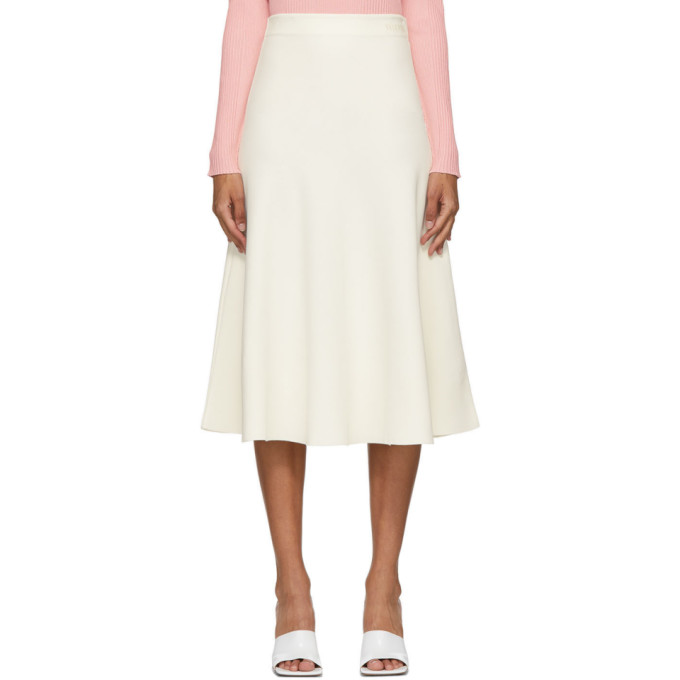 Valentino Off-White Crepe Couture Skirt