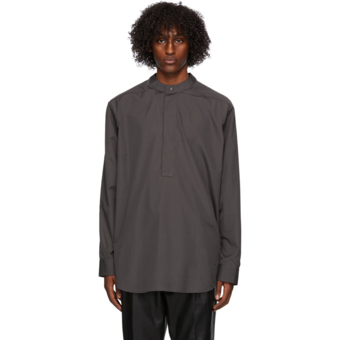 Fear of God Ermenegildo Zegna Grey Oversized Polo Neck Shirt