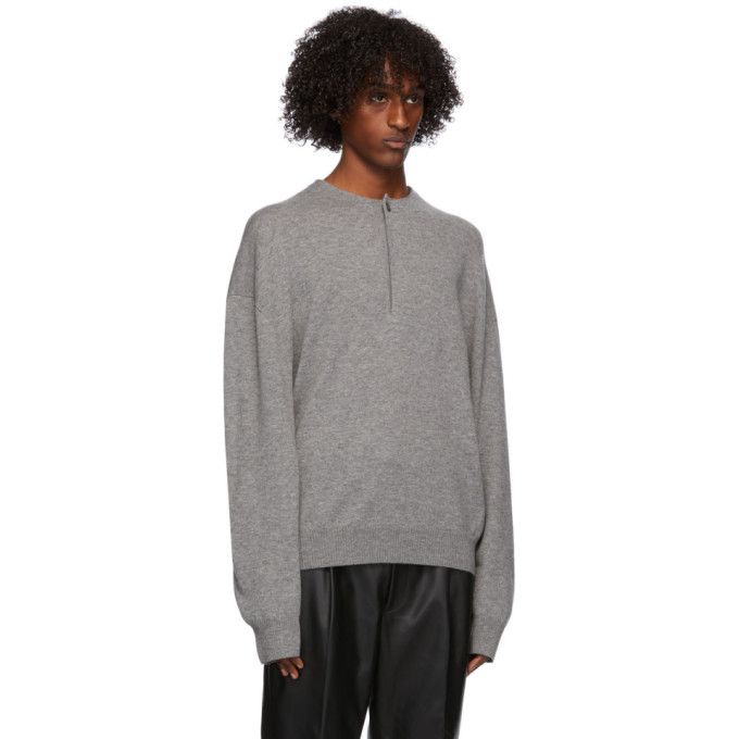 ERMENEGILDO ZEGNA X FEAR OF GOD FEAR OF GOD ERMENEGILDO ZEGNA GREY WOOL HENLEY