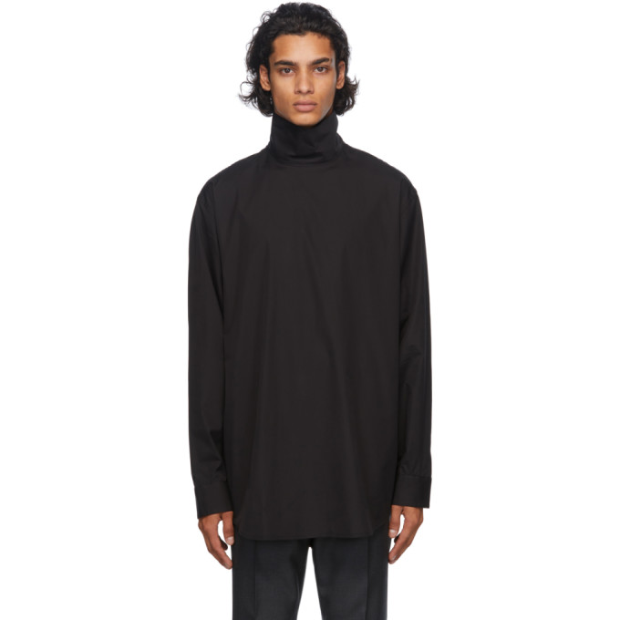 Fear of God Ermenegildo Zegna Black Poplin Oversized Shirt