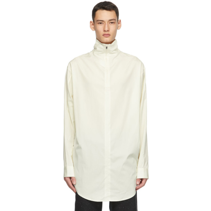 Fear of God Ermenegildo Zegna Off-White Cotton Oversized Turtleneck