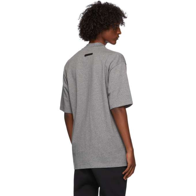 ERMENEGILDO ZEGNA X FEAR OF GOD FEAR OF GOD ERMENEGILDO ZEGNA GREY OVERSIZED LOGO T-SHIRT