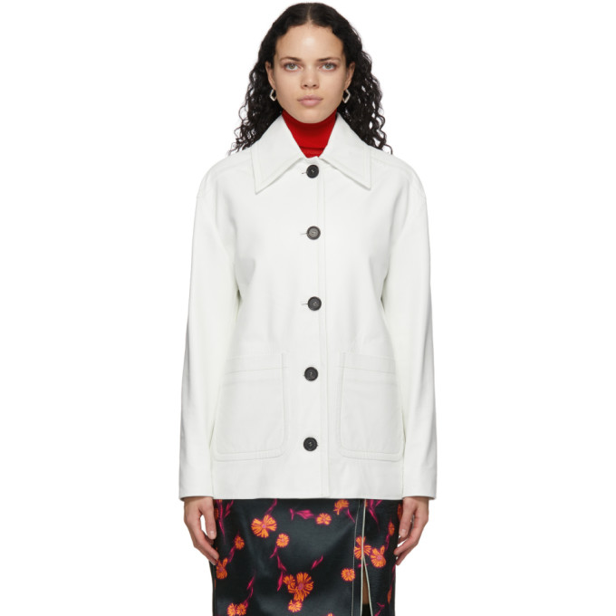 Meryll Rogge Meryll Rogge White Leather Vintage Jacket