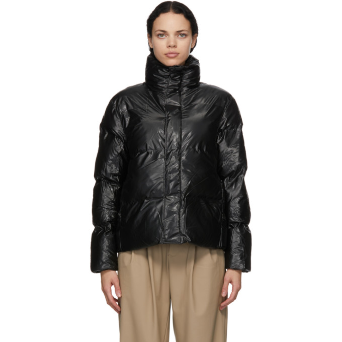 RAINS Black Padded Boxy Jacket