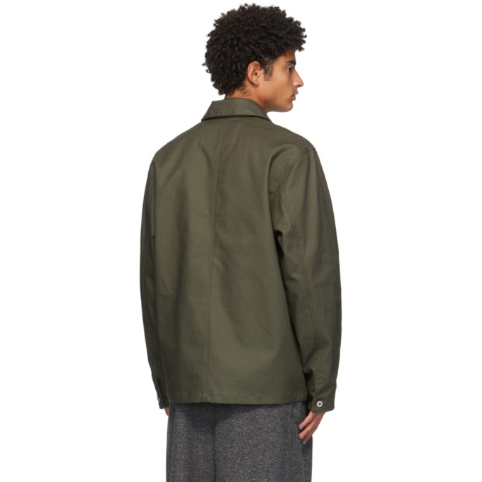 NAKED AND FAMOUS KHAKI CANVAS CHORE COAT