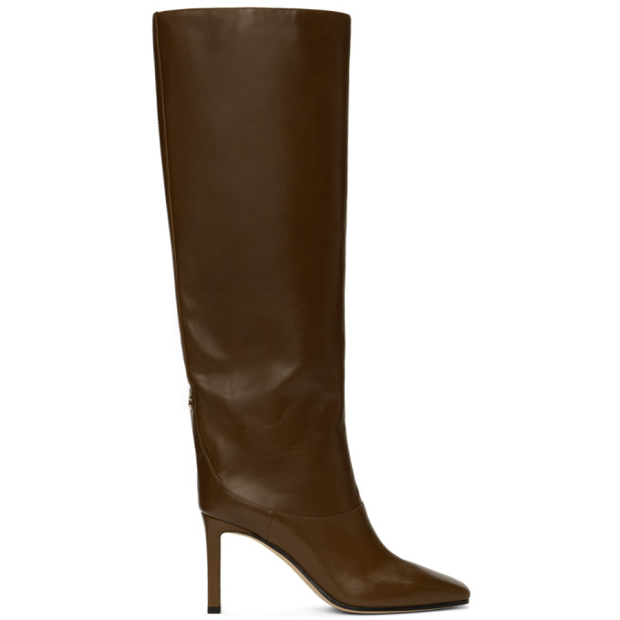 Jimmy Choo Brown Mahesa Tall Boots