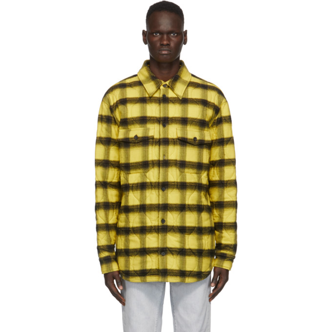 Marcelo Burlon County of Milan Marcelo Burlon County of Milan Yellow Check Flannel Jacket