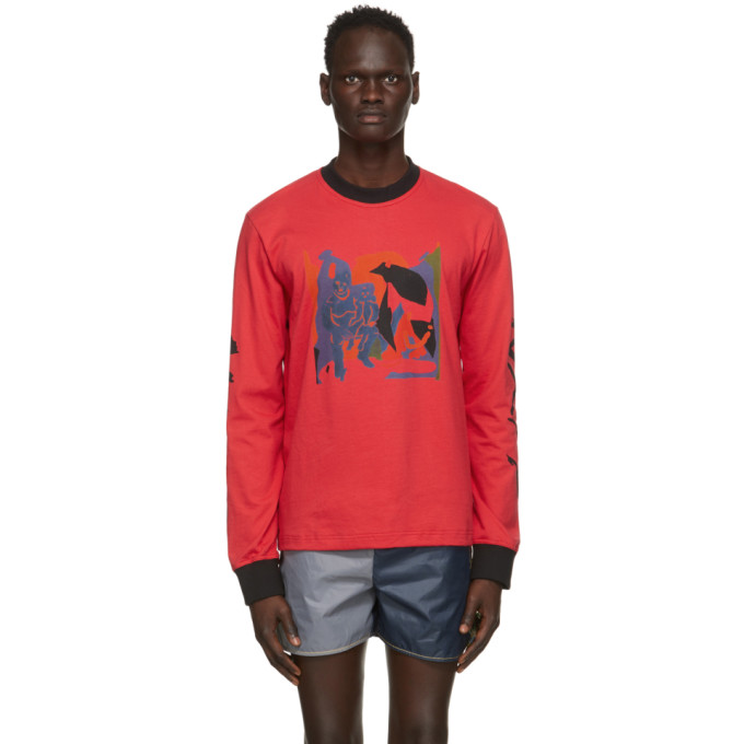 Bethany Williams Red The Magpie Project Edition Graphic Long Sleeve T-Shirt