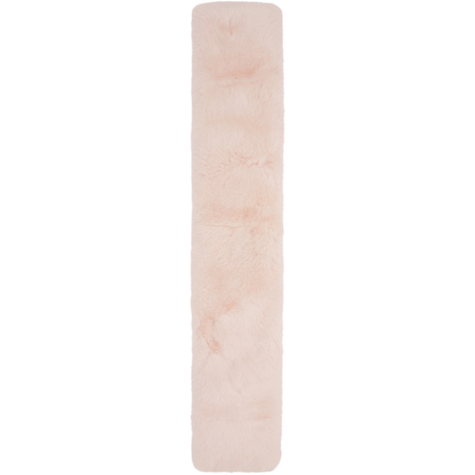 YVES SALOMON YVES SALOMON PINK FUR SCARF