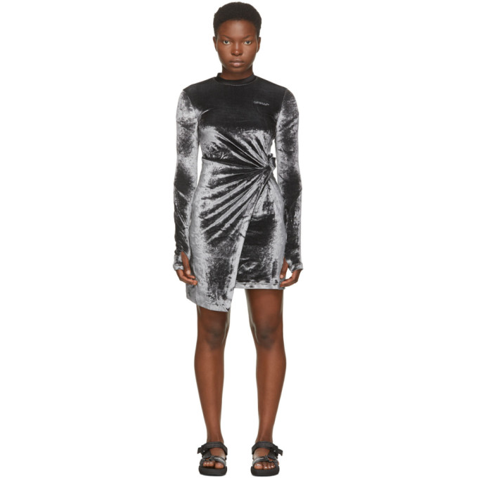 white crushed velvet dress