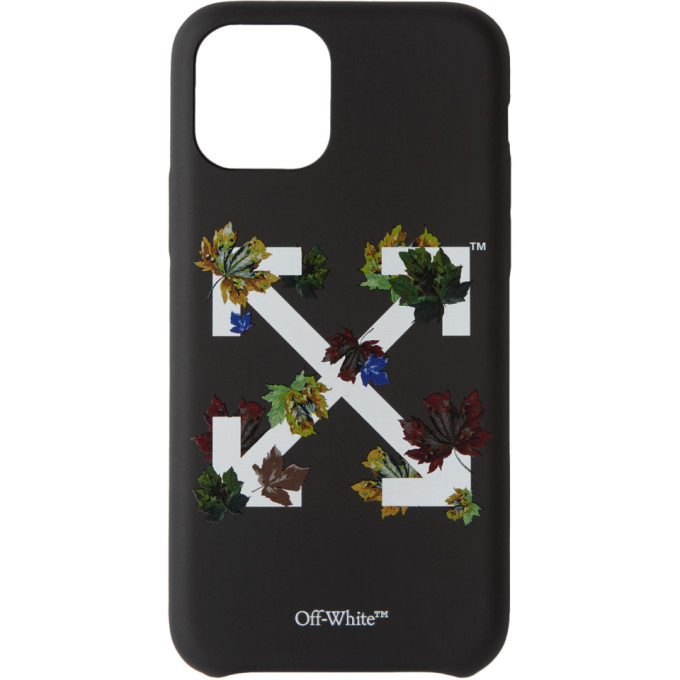 Off-White Black Leaves iPhone 11 Pro Case