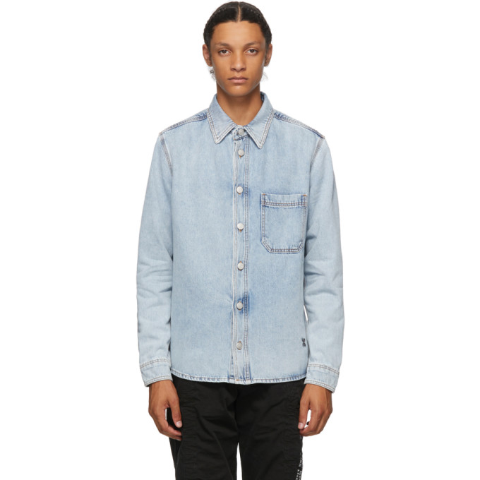 off white blue denim jacket