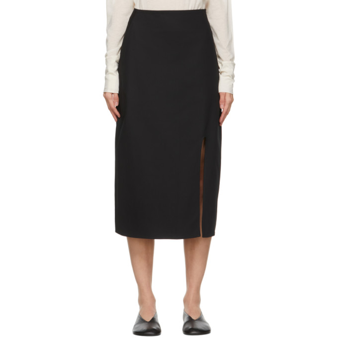 Studio Nicholson Black Split Skirt