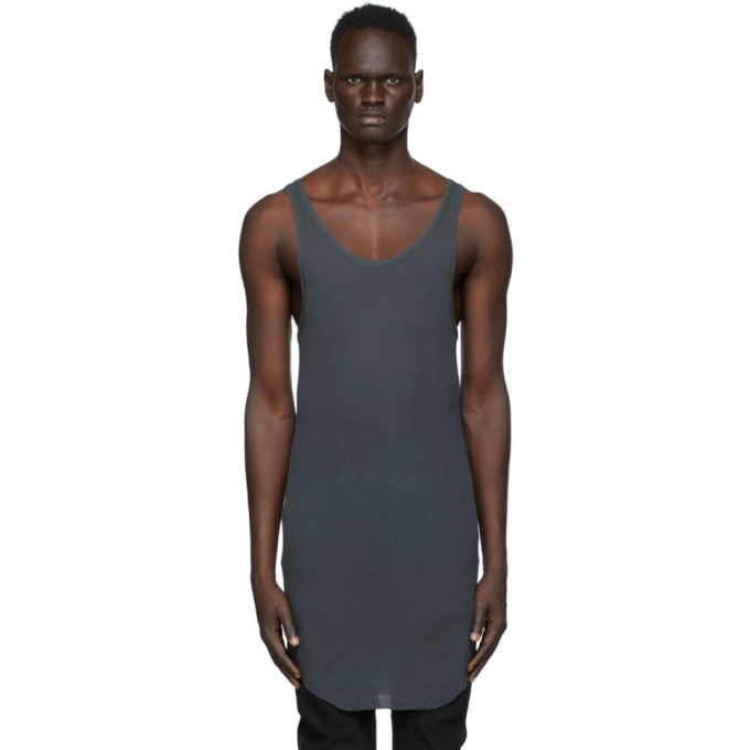 Boris Bidjan Saberi Blue Cotton Tank Top