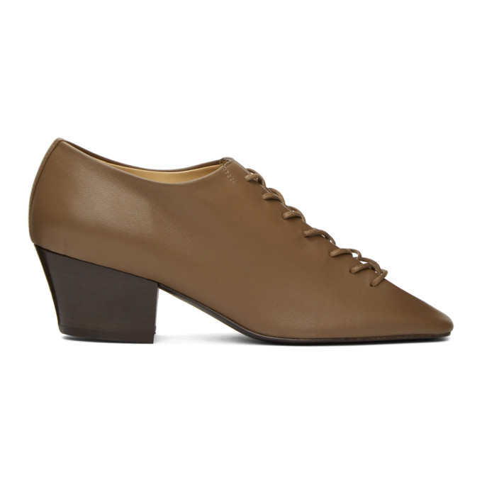 Lemaire Brown Heeled Derbys