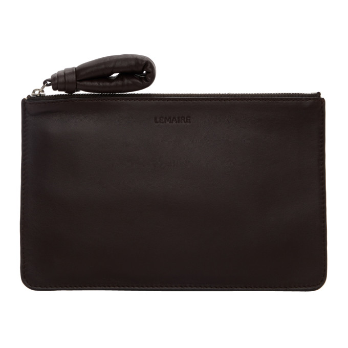 Lemaire Brown A5 Pouch