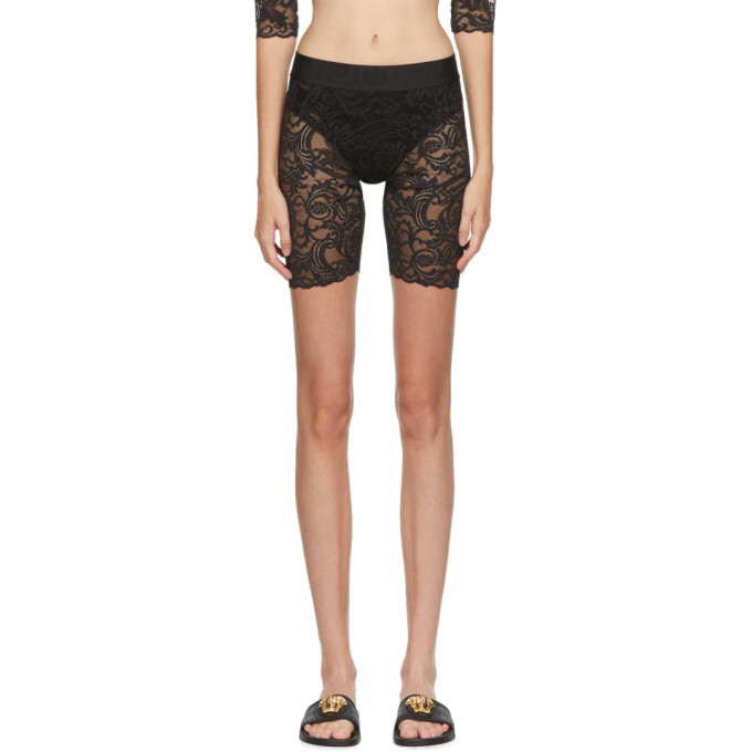 black lace cycling shorts