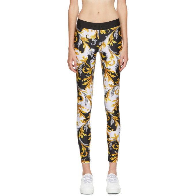 Versace Underwear White Allover Print Leggings