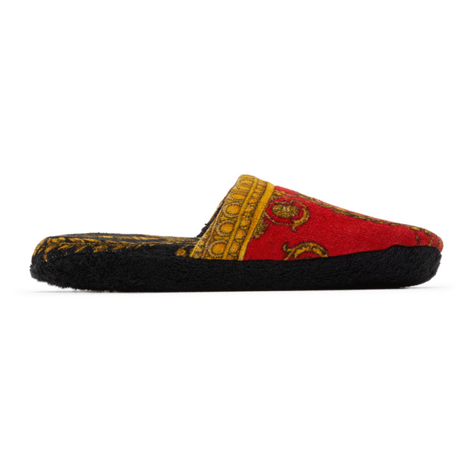 versace slippers red