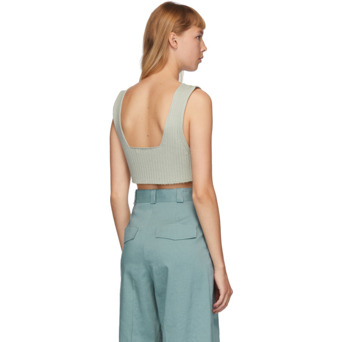 LOW CLASSIC LOW CLASSIC GREEN RIB KNIT TANK
