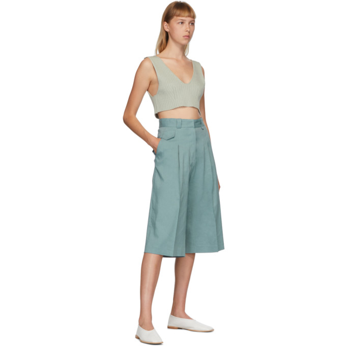 LOW CLASSIC LOW CLASSIC GREEN RIB KNIT TANK