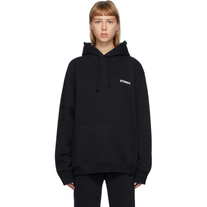 VETEMENTS Black Logo Hoodie