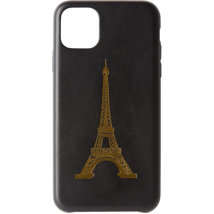 VETEMENTS Black Eiffel Tower iPhone 11 Pro Max Case