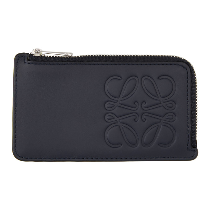 Loewe Navy Brand Coin Card Holder