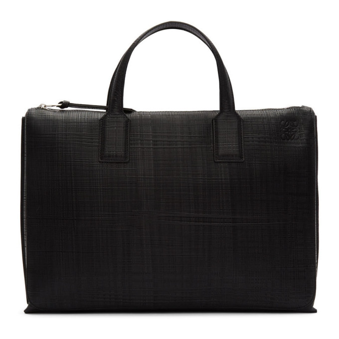 Loewe Black Textured Goya Simple Briefcase