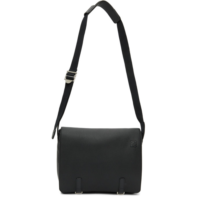 Loewe Black Military Messenger Bag