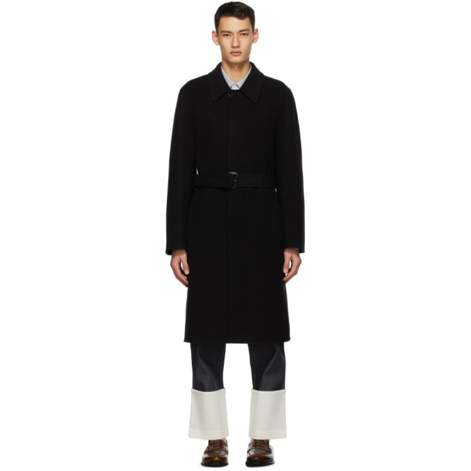 Loewe Black Wool and Cashmere Coat