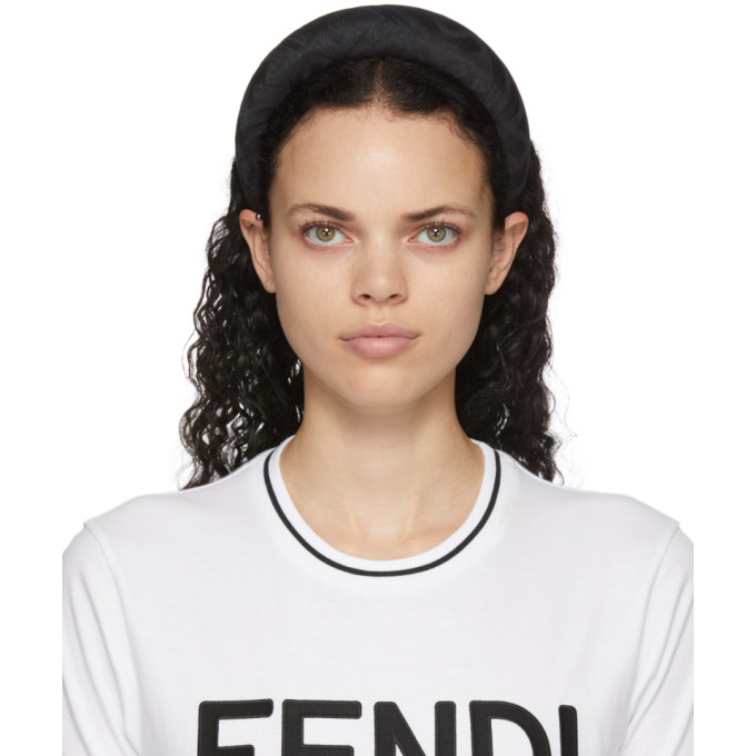 Fendi Black Silk Forever Fendi Headband