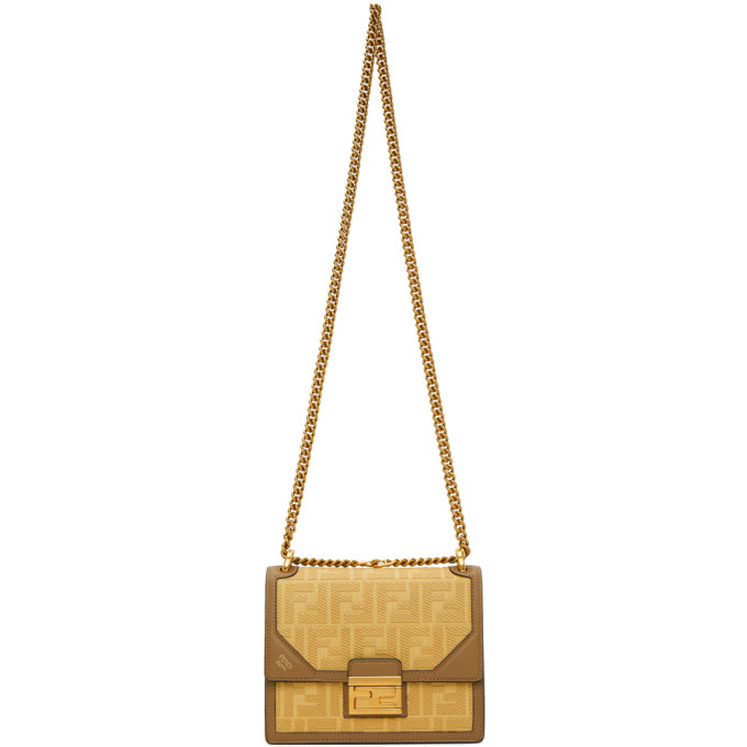 Fendi Beige Raffia Small Forever Fendi Kan U Bag