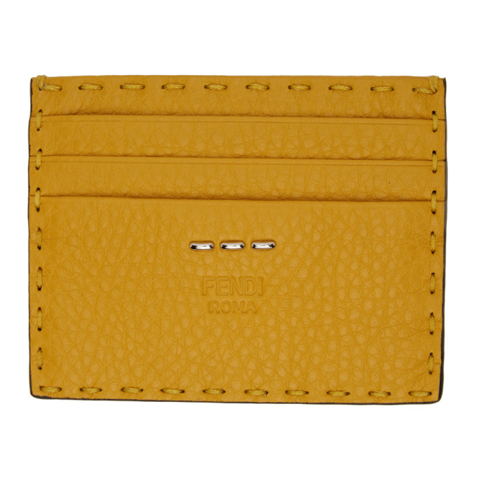 Fendi Yellow Selleria Card Holder