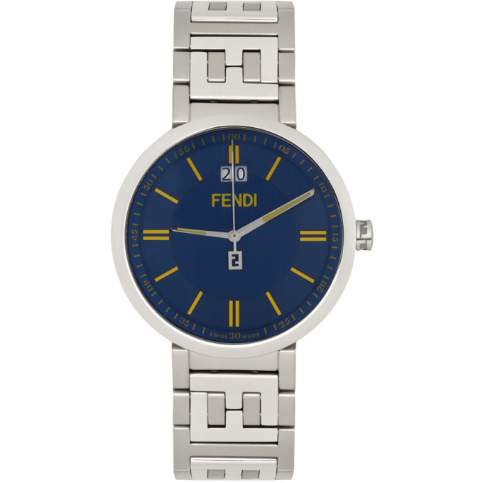 Fendi Silver and Blue Forever Fendi Watch