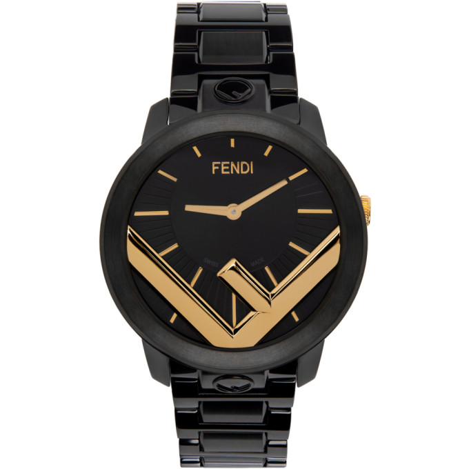 Fendi Black and Gold Run Away F is Fendi Watch