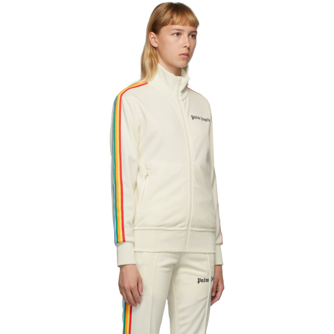 PALM ANGELS PALM ANGELS OFF-WHITE RAINBOW CLASSIC TRACK JACKET
