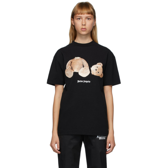 PALM ANGELS PALM ANGELS BLACK BEAR T-SHIRT