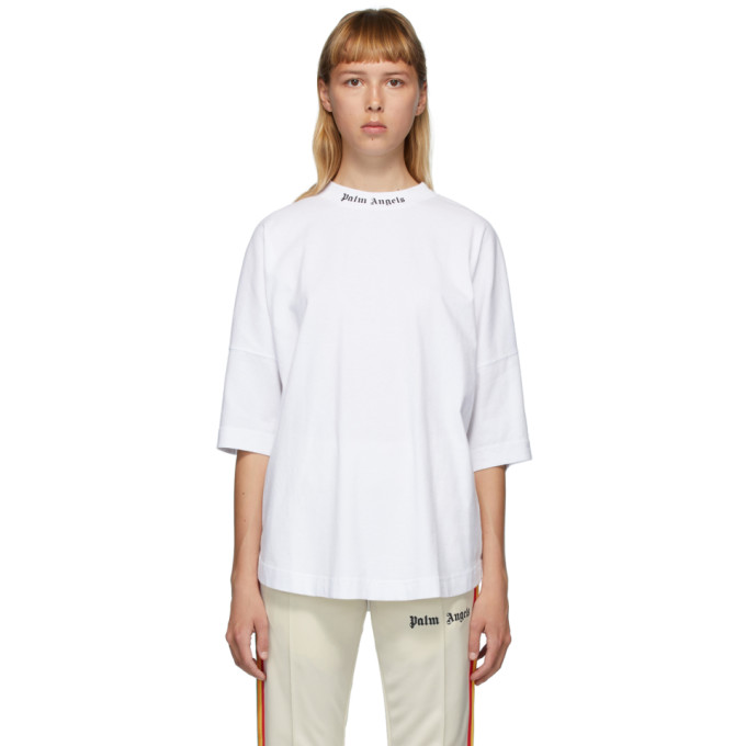 PALM ANGELS PALM ANGELS WHITE CLASSIC LOGO T-SHIRT