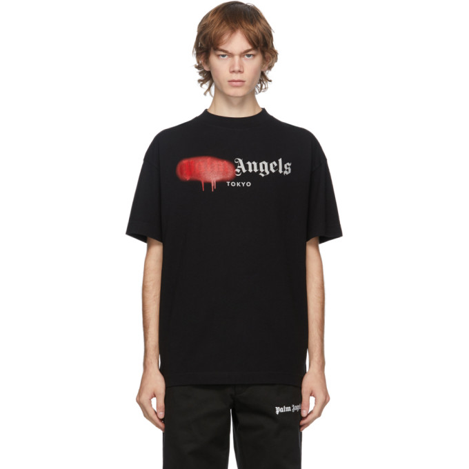 black and red palm angels t shirt