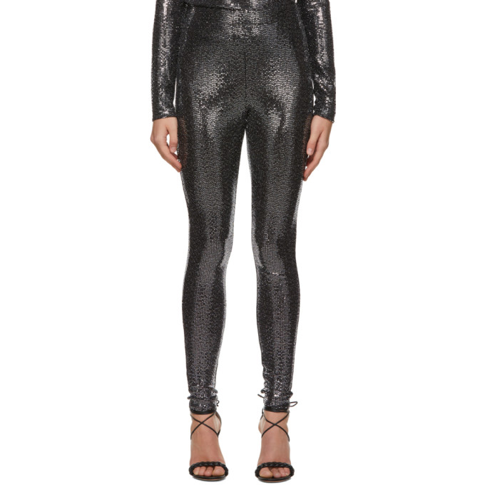 Rosetta Getty Silver Paillette Leggings