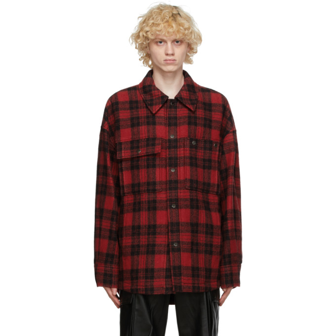 Wooyoungmi Wooyoungmi Red Wool Plaid Jacket